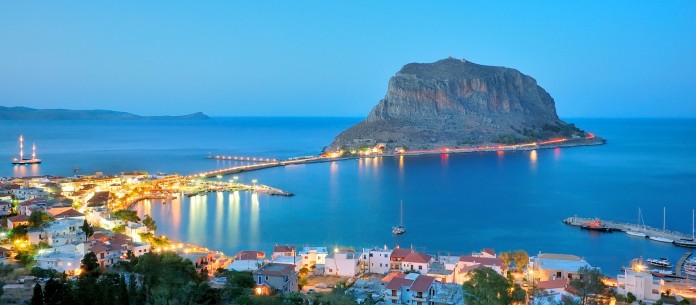 The castle-town of Monemvasia in Lakonia, Greece The castle-town of Monemvasia in Lakonia, Greece
