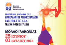 Πανελλήνοι αγώνες μπάσκετ στο κλειστό γυμναστήριο Μολάων