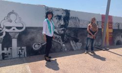 Τοιχογραφία (Graffiti) στην έξω πόλη της Μονεμβασίας στα πλαίσια των δράσεων για την επέτειο των 200 ετών από την έναρξη της Ελληνικής Επανάστασης και την απελευθέρωση του κάστρου της Μονεμβασίας